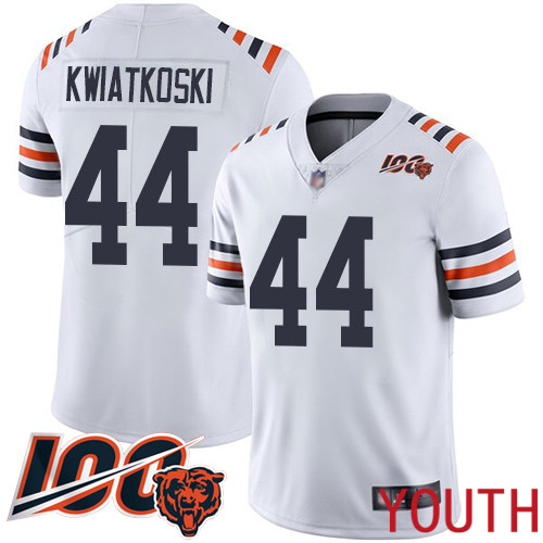 Chicago Bears Limited White Youth Nick Kwiatkoski Jersey NFL Football #44 100th Season->youth nfl jersey->Youth Jersey